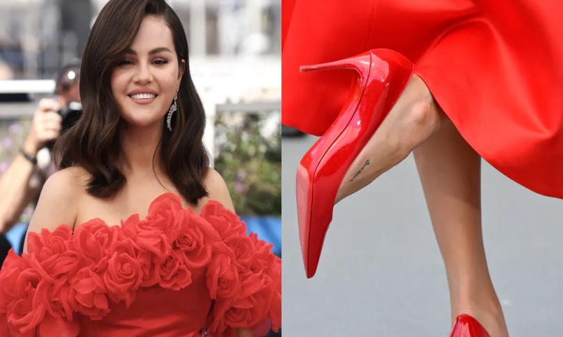 Селена Гомес появляется перед камерой в больших туфлях