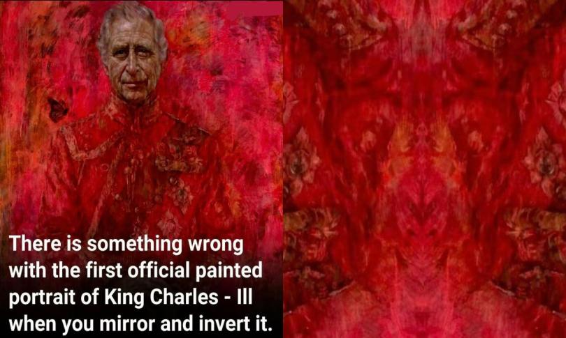 Изображений дьявола на портрете Чарльза 3