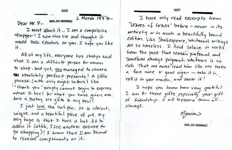 Билл Клинтон и Моника Левински