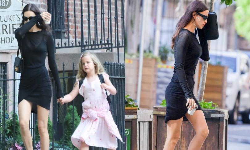 Ирина Шейк гуляет с 7-летней дочерью по Нью-Йорку