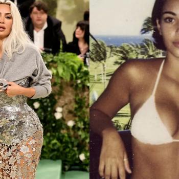 Ким Кардашьян показала фото из молодости. Вот как она выглядела до операции