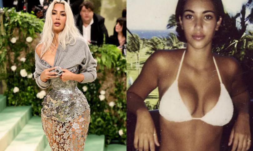 Ким Кардашьян показала фото из молодости. Вот как она выглядела до операции