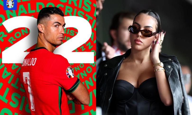 Джорджина Родригес поддержала любимого во время матча против Турции.