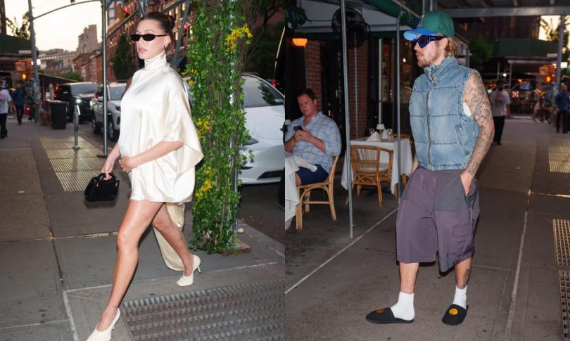 Элегантная Хейли Бибер держится за беременный живот по дороге в ресторан