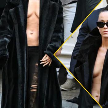 Кэри Перри демонстрирует свой подтянутый пресс, направляясь на показ Balenciaga