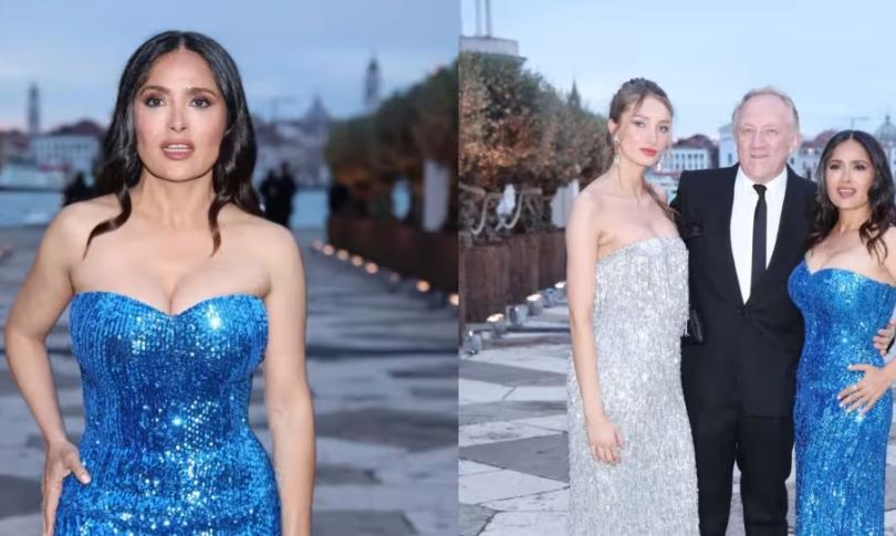 Сальма Хайек выставляет напоказ свою падчерицу в Венеции