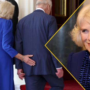 Смелый жест королевы Камилы. «Кажется, эта рука находиться довольно низко»