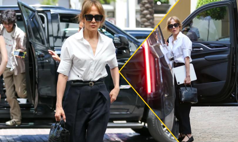 Дженнифер Лопес пошла на обед с хмурым лицом