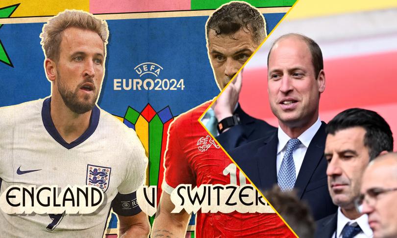 Принц Уильям болеет на матче Англия-Швейцария