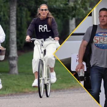 Дженнифер Лопес отправилась на велосипедную прогулку, Аффлек провел одинокий день в офисе