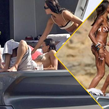 54-летняя Наоми Кэмпбелл развлекается на яхте с друзьями