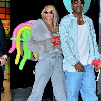 Рианна, одетая в Gucci, спешит на второй день рождения сына вместе с Асапом Роки.