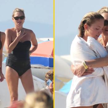 50-летняя Кейт Мосс и её дочь на отдыхе