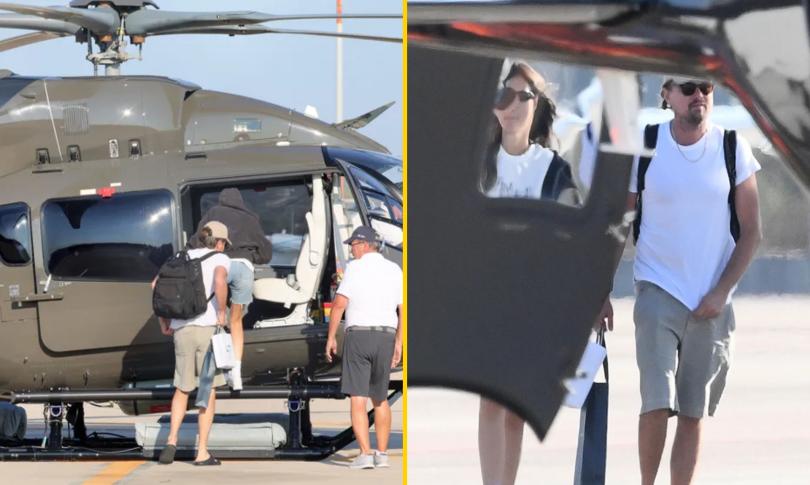 Леонардо ДиКаприо прилетел с возлюбленной на роскошную яхту Джеффа Безоса