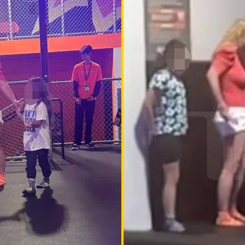 Улыбающуюся Бритни Спирс «застали» в батутном парке. Она играла с детьми бывшего парня преступник