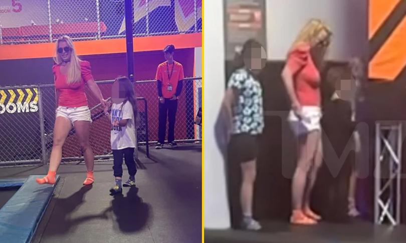 Улыбающуюся Бритни Спирс «застали» в батутном парке