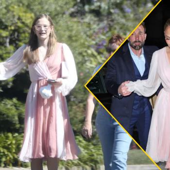 Дочь Бена Аффлека в платье Дженнифер Лопес