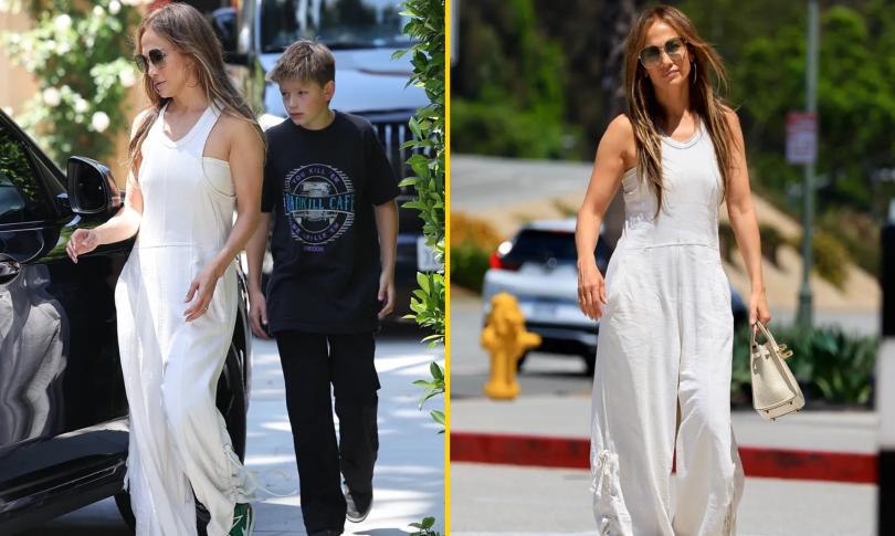 Дженнифер Лопес прошлась по магазинам с сыном Бена Аффлека