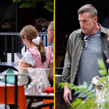 Радостный Бен Аффлек проводит день с бывшей женой и детьми