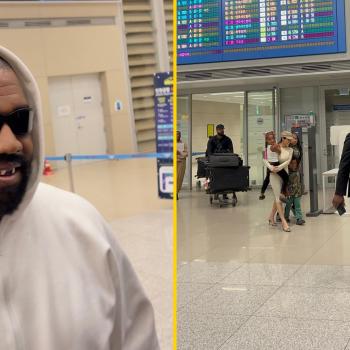 Канье Уэст сфотографировался с женой и детьми в Сеуле