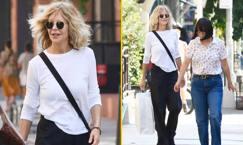 Мэг Райан с приемной дочерью