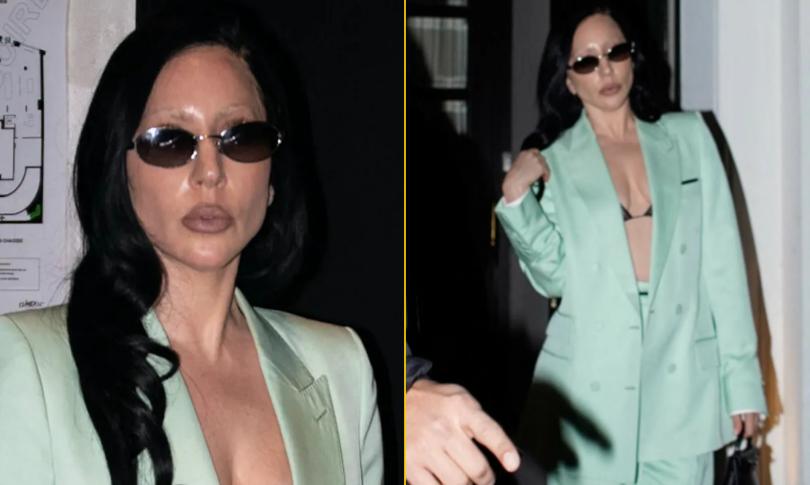 Леди Гага в образе брюнетки в Париже