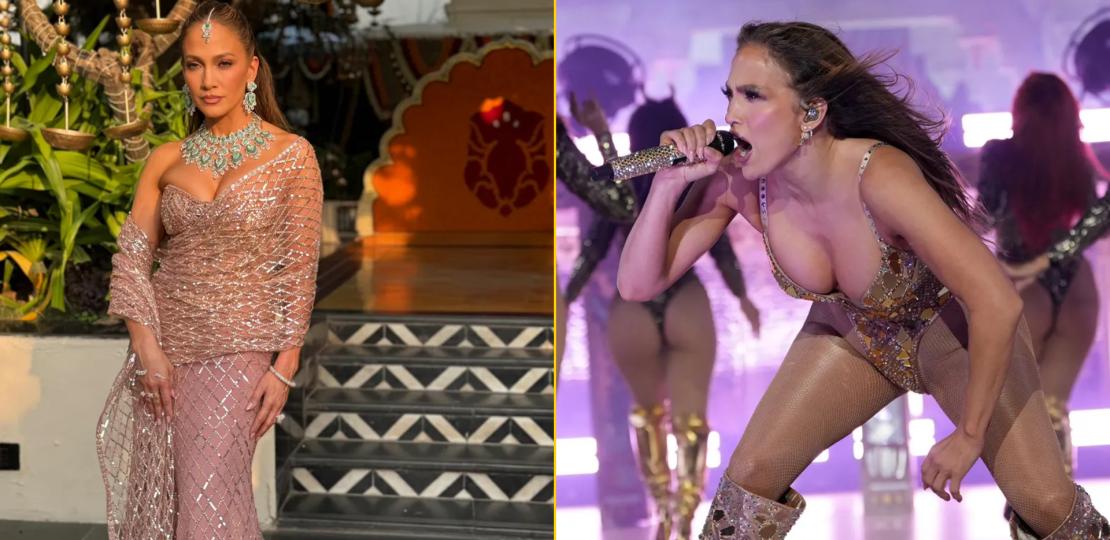 Дженнифер Лопес, разбогатела на 2 МИЛЛИОНА долларов, надела сари и продемонстрировала свое декольте на свадьбе миллионера