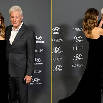 Ричард Гир и его жена, которая моложе его на 34 года, дурачатся на гала-вечере «Elle for Future»