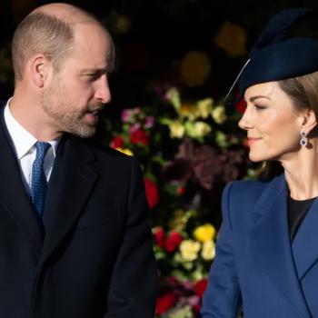 Принц Уильям и герцогиня Кейт приветствуют президента Германии в роскошном наряде