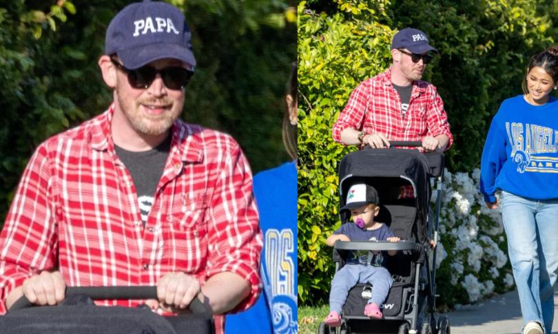 Маколей Калкин на семейной прогулке Маколей Калкин на семейной прогулке