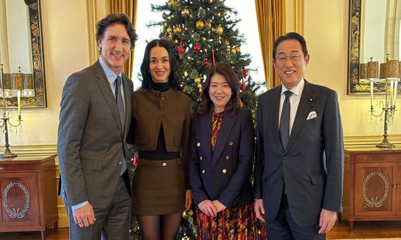 Кэти Перри и Джастин Трюдо на встрече в Японии