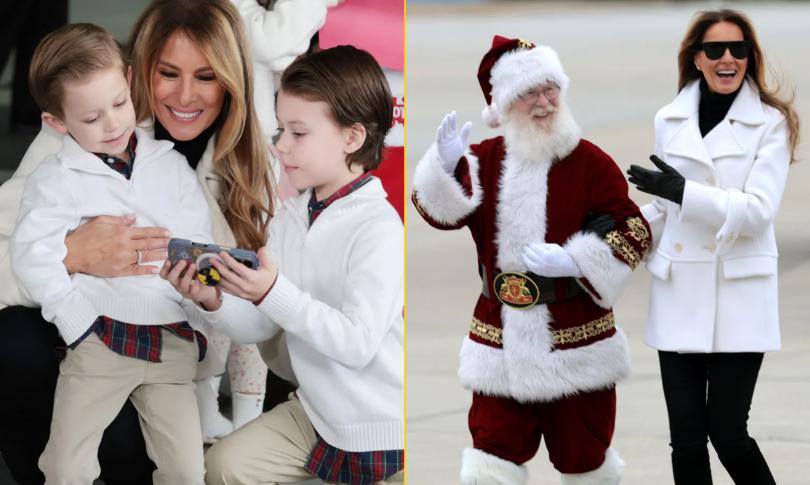 Мелания Трамп раздает подарки нуждающимся детям