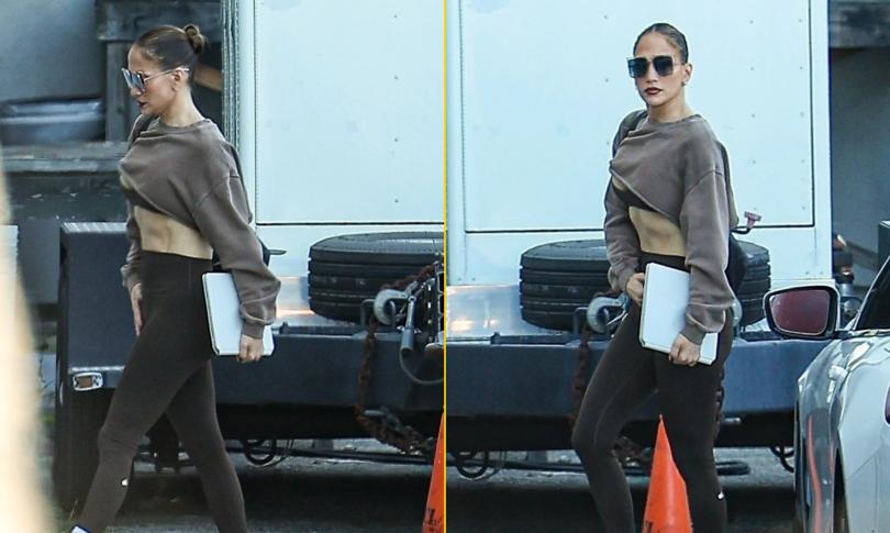 Дженнифер Лопес демонстрирует свой пресс из шести кубиков