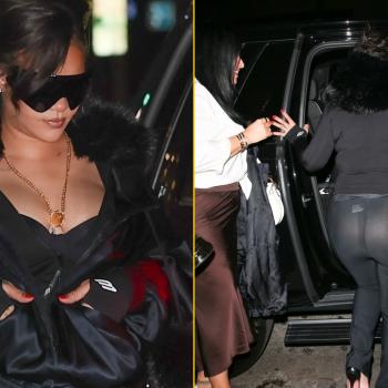 Рианна возвращается с вечеринки в 3 часа ночи в прозрачных колготках