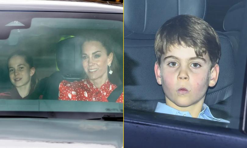 Члены королевской семьи направляются в Букингемский дворец