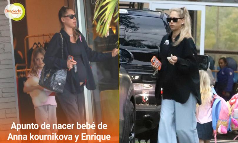 Анна Курникова на позднем сроке беременности в Майами