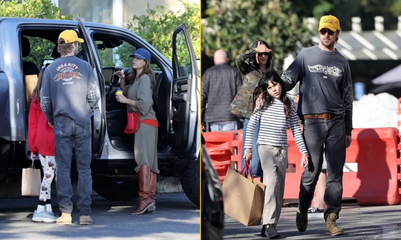 Ева Мендес и Райан Гослинг сфотографированы со своими дочерями