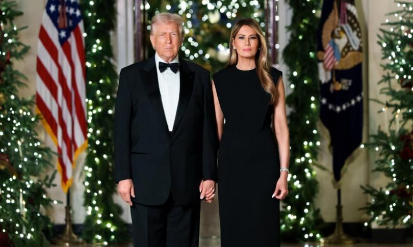 Дональд и Мелания Трамп на праздники