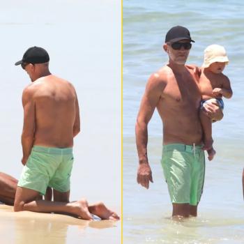 Винсент Кассель отдыхает на пляже в Бразилии со своей возлюбленной, которая на 29 лет моложе его, и сыном