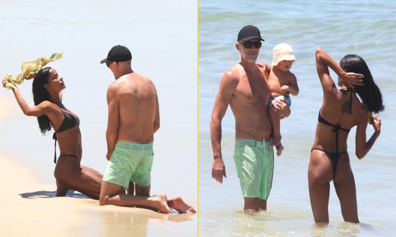 Винсент Кассель отдыхает на пляже в Бразилии со своей возлюбленной, которая на 30 лет моложе его