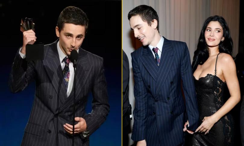 Тимоти Шаламе признался в любви Кайли Дженнер со сцены Critics Choice