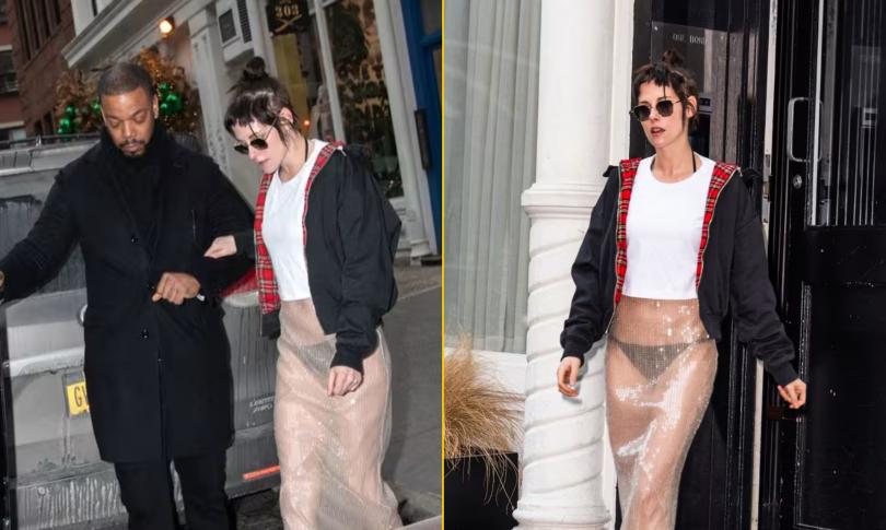 Кристен Стюарт  в прозрачном наряде