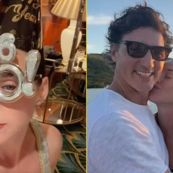 Поцелуй на закате и ёлка на плече:Кэти Перри показала первые «Праздничные денёчки» с Джастином Трюдо