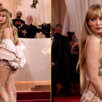 Церемония вручения премии «Золотой глобус» 2026 года. Дженнифер Лоуренс в смелом наряде