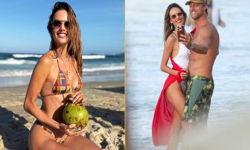 Алессандра Амбросио устроила «пледовый» пляжный показ в Бразилии — океан аплодировал молча