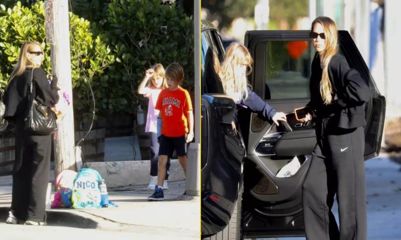 Анна Курникова забрала своих детей из школы в удобном спортивном костюме Анна Курникова забрала своих детей из школы в удобном спортивном костюме