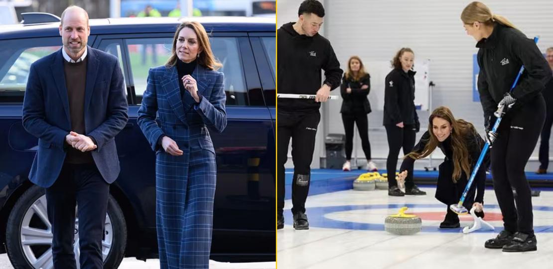 Уильям и Кейт сыграли в керлинг. Герцогиня прекрасно провела время на льду