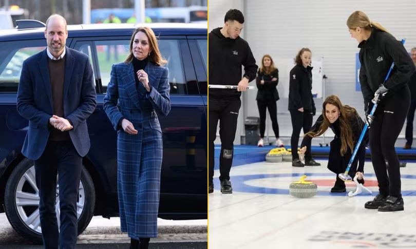 Уильям и Кейт сыграли в керлинг. Герцогиня прекрасно провела время на льду