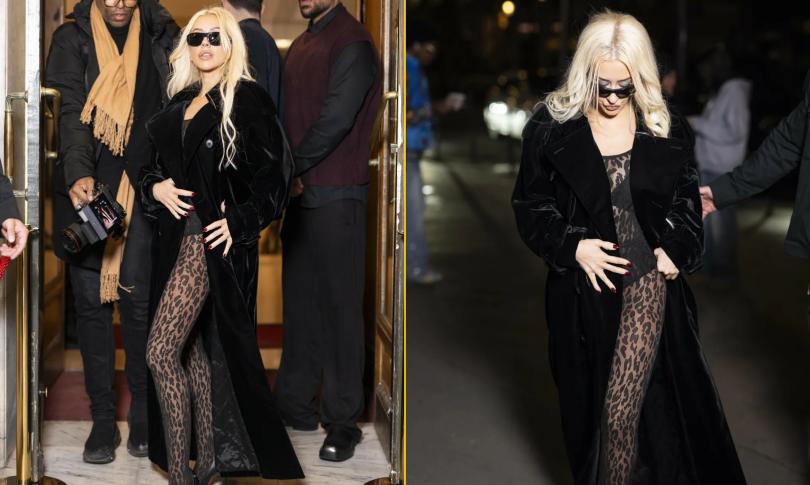 Кристина Агилера прибыла на Неделю моды в Париже