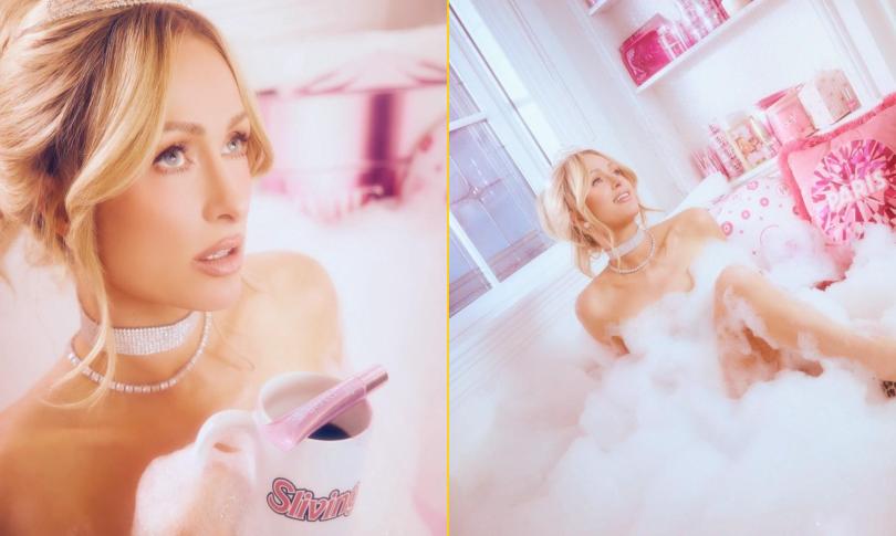 Пэрис Хилтон снялась в ванне ради рекламы своей косметики Parivie Beauty